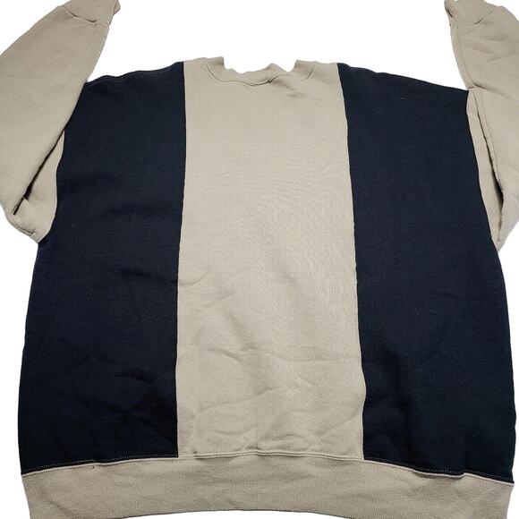 Vintage Russell Athletic Sweatshirt Mens 2XL Black Brown Colorblock Made in USA - Picture 2 of 8